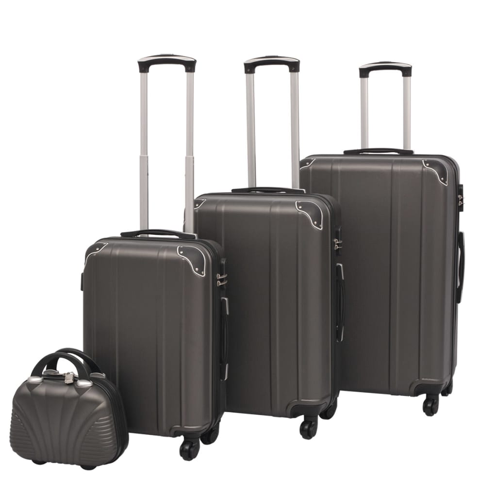 Four-Piece Hard Shell Trolley Set Champagne Four-Piece Hard Shell Trolley Set Coffee Brown