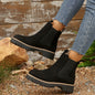 Frosted Mid-ankle Chelsea Bootsstylish, Casual, And Versatile Women's Boots