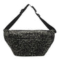 Retro Leopard Print Chest Bag Casual Canvas Large Capacity Fashionable And Versatile