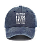 Washed Print Denim Baseball Cap Retro Versatile Soft Top Hat