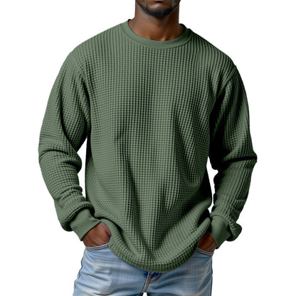 European And American Men's Digital Print Mature Versatile Long Sleeve