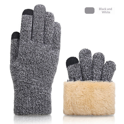 Autumn And Winter Touchscreen Gloves For Men With Fleece Lining