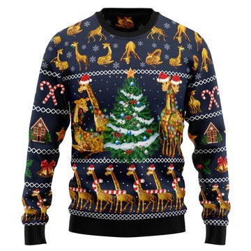 Men's Sports Loose Long-sleeve Regular Shoulder Round Neck Sweatshirt Christmas Series