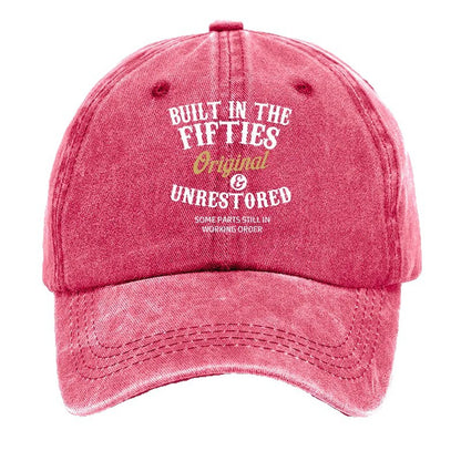 Washed Print Denim Baseball Cap Retro Versatile Soft Top Hat