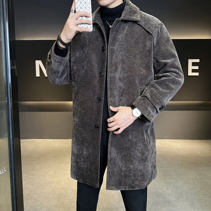 Long Chenille Cotton Wool Coat Thickened Windproof Jacket