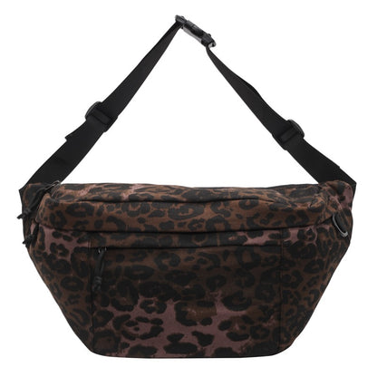 Retro Leopard Print Chest Bag Casual Canvas Large Capacity Fashionable And Versatile