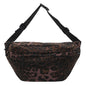 Retro Leopard Print Chest Bag Casual Canvas Large Capacity Fashionable And Versatile