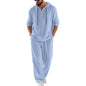 Men's Casual Home Wear Set Long Sleeve Pants With Hood