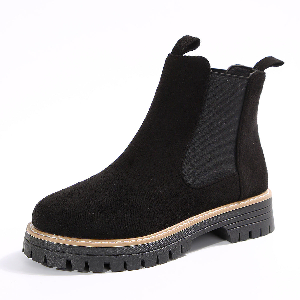 Frosted Mid-ankle Chelsea Bootsstylish, Casual, And Versatile Women's Boots