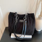 Large Capacity Corduroy Chain Underarm Tote Bag For Women