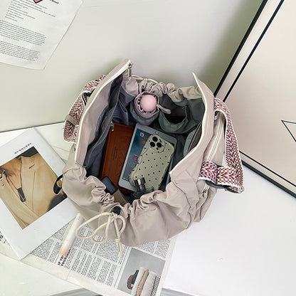 Nylon Fabric Mommy Bag, Large Capacity, Portable, Single Shoulder Tote Bag For Travel