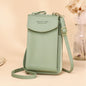 Solid Color Vertical Crossbody Phone Versatile Women's Zip Wallet