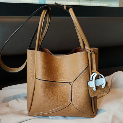 Underarm Bag Contrast Color Basket Handbag Shoulder Crossbody