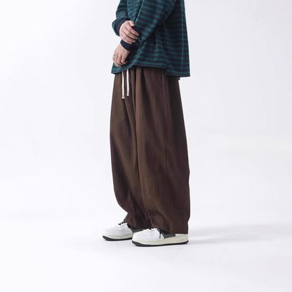 Cotton Men's Loose Wide Leg Pants