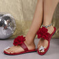 Fashionable Flat Sandals For Versatile Outdoor Wear Floral Flip-flops