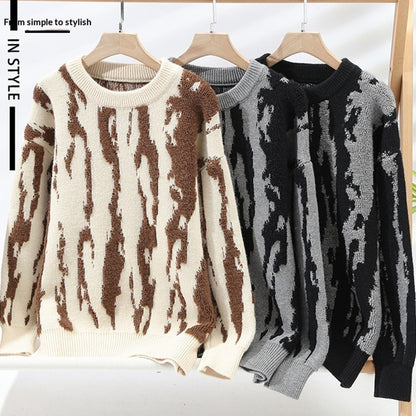 Loose And Lazy Knit Base Layer Thickened Warm Top