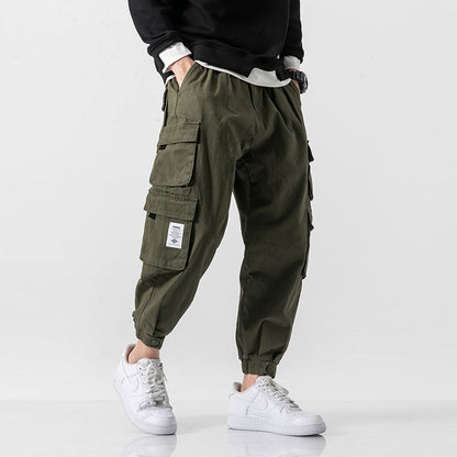 Workwear Men's Japanese Casual Tapered Military Pants