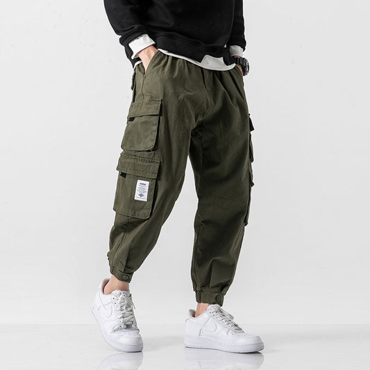 Workwear Men's Japanese Casual Tapered Military Pants