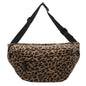 Retro Leopard Print Chest Bag Casual Canvas Large Capacity Fashionable And Versatile