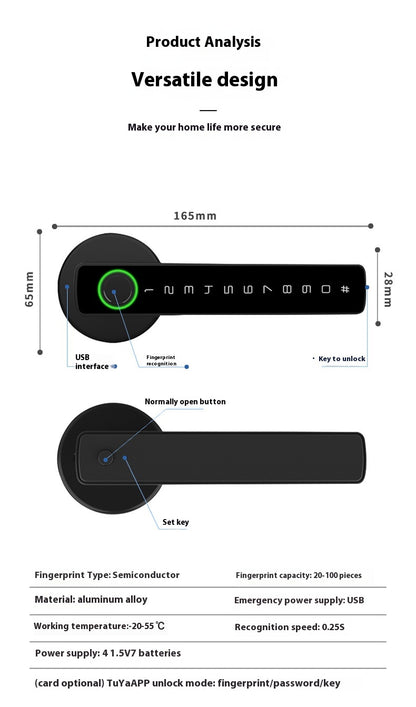 Intelligent Identification Indoor Fingerprint Lock