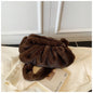 Pleated Cloud Women's Fashion Handbag Furry Bag Fashion