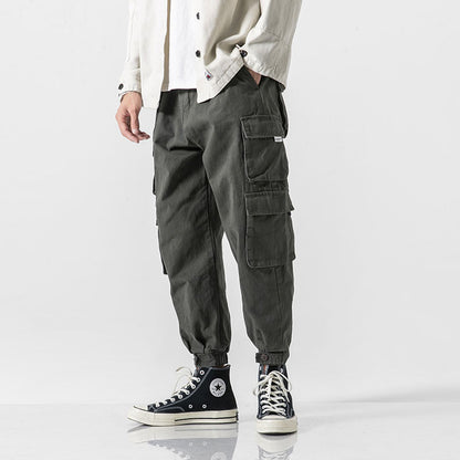 Workwear Men's Japanese Casual Tapered Military Pants