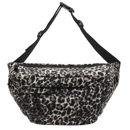 Retro Leopard Print Chest Bag Casual Canvas Large Capacity Fashionable And Versatile