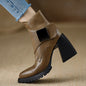 Retro Soft Sole Chunky Heel Ankle Boots For Women