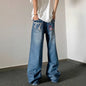 Designer Embroidered High-waisted Retro Loose Slimming Pants