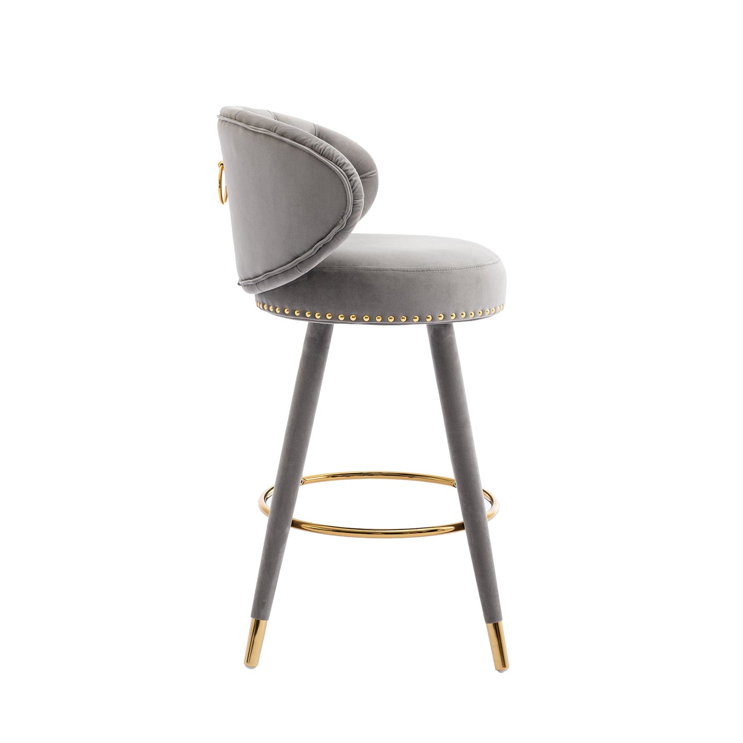 Counter Height Bar Stools Set of 2 for Kitchen Counter Solid Wood Legs