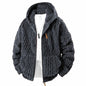 Men's Hooded Fleece Zip-up Jacket With Fleece Lining