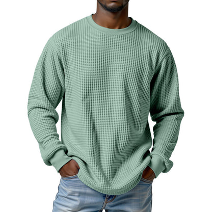 European And American Men's Digital Print Mature Versatile Long Sleeve