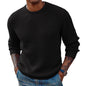 New Solid Color Round Neck Sweater Pullover Men's Clothing