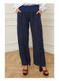 100% Linen Pants with Foldover Waistband