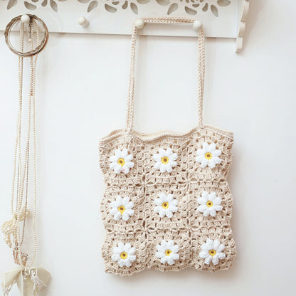Hand-hooked Flower Casual Bag Single Shoulder Beach Bag
