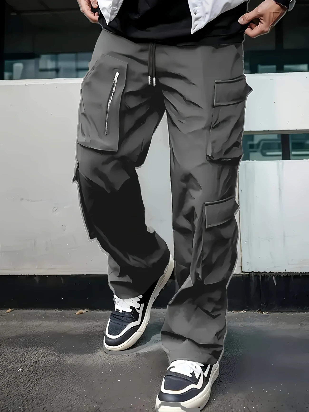 Spring And Autumn Work Pants Youth Slim-fit Outdoor Multi-pocket Casual Pants