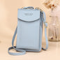 Solid Color Vertical Crossbody Phone Versatile Women's Zip Wallet