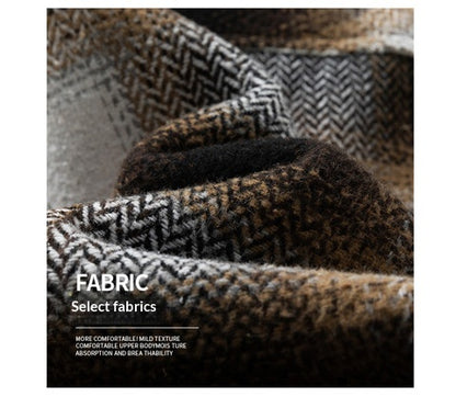 Men's Short Wool Wave Casual Jacket