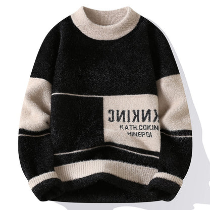 Semi-high Neck Golden Mink Quality Sweater