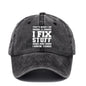 Washed Print Denim Baseball Cap Retro Versatile Soft Top Hat