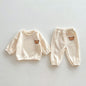 Infant Baby Bear Head Long-sleeved Combo Pants In Sets